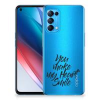 OPPO Find X3 Lite | Reno5 5G Siliconen hoesje met naam Heart Smile - thumbnail