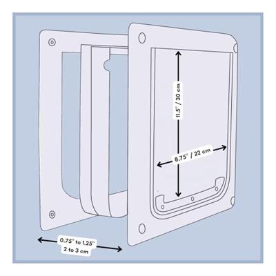 Kattenluik Trixie Wit Plastic 30 × 36 CM - thumbnail