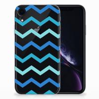 Apple iPhone Xr | TPU bumper | Zigzag Blauw - thumbnail