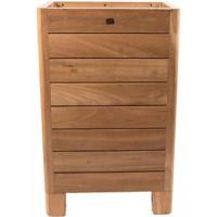 Hoge houten plantenbak naturel 50x34x80 cm - thumbnail
