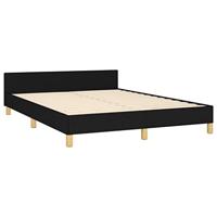 Bedframe zonder matras stof zwart 140x200 cm - thumbnail
