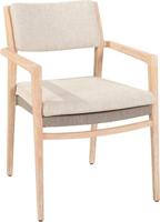 Julia stapelbare dining stoel brushed teak incl. 2 kussens 59x64x86 cm 4SO - 4so - thumbnail