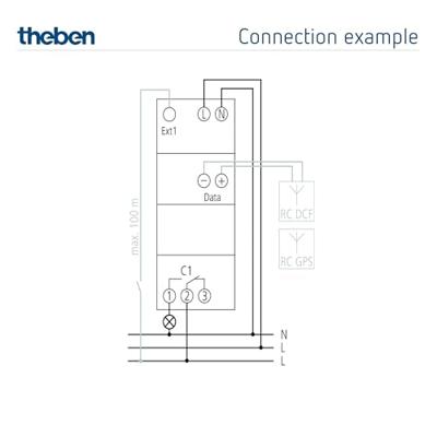 Theben SELEKTA 171 top3 RC DIN-rail schakelklok 230 V/AC