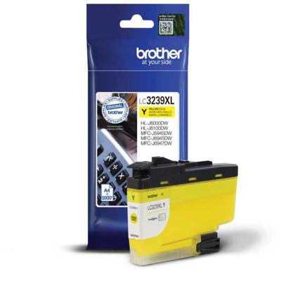 Brother inktcartridge, 5.000 pagina's, OEM LC-3239XLY, geel