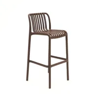 Vita Porto barstoel bruin stapelbaar - thumbnail