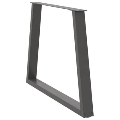 Eettafelpoten 3 st V-vormig 90x(72-73,3) cm staal antraciet Eettafelpoten 3 st V-vormig 90x(72-73,3) cm staal antraciet