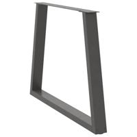 Eettafelpoten 3 st V-vormig 90x(72-73,3) cm staal antraciet - thumbnail
