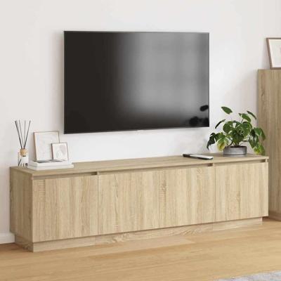 TV-kast met LED Sonoma eiken 180 x 38 x 49 cm Bewerkt hout