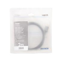 LogiLink CHA0101 HDMI kabel 2 m HDMI Type A (Standaard) Zwart, Grijs - thumbnail