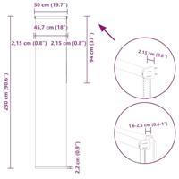 Rolgordijn verduisterend 50x230cm stofbreedte 45,7 cm polyester - thumbnail
