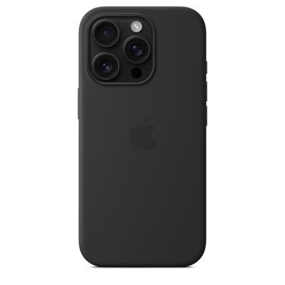 Apple Silicone MagSafe Hoesje iPhone 16 Pro Zwart - thumbnail