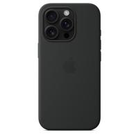 Apple Silicone Case MagSafe Silicon Case Apple iPhone 16 Pro Zwart Stootbestendig, Inductieve lading - thumbnail