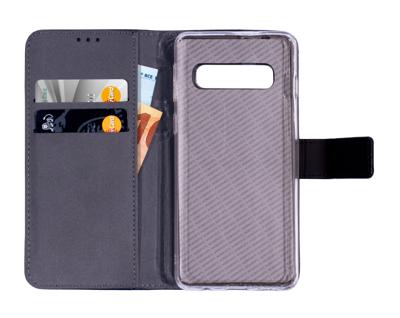 Premium Wallet TPU Case Samsung Galaxy S10 - Smartphonehoesje - Booktype - PU leer - inclusief pashouder - zwart