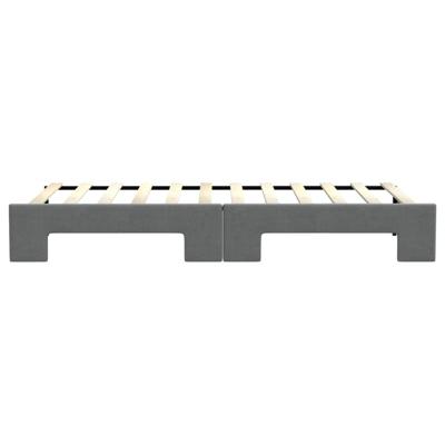 Slaapbank met onderschuifbed 80x200 cm stof donkergrijs