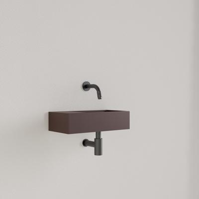 Fontein Gliss Design Nano 36x18x9 cm Zonder Kraangat Links Choco Bruin