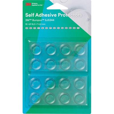 3M SJ 5344 MPCB Apparaatvoet Zelfklevend, Rond Transparant (Ø x h) 19 mm x 4 mm 16 stuk(s)