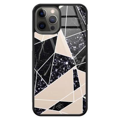iPhone 12 Pro Max glazen hardcase - Abstract painted