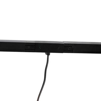 QAZQA 1-fase railsysteem zwart met 4 spots en I voeding vierkant - QAZQA 1-fase railsysteem zwart met 4 spots en I voeding vierkant -