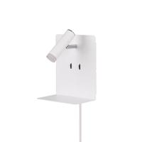 Trio Wand lampElement met schapje mat wit - 222570231 - thumbnail