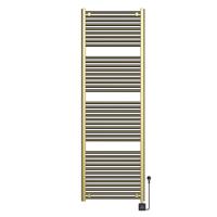 Elektrische Radiator BWS Lara 181.7x60 Cm Smart Wifi Geborsteld Messing PVD - thumbnail