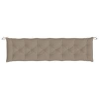 Tuinbankkussens 2 st 200x50x7 cm oxford stof taupe - thumbnail