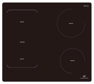 Inductiekookplaat Continental Edison 1 flex zone CETI4ZFLEXB1 2000 W