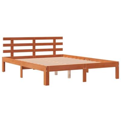 Bedframe zonder matras massief grenenhout wasbruin 120x190 cm Bedframe zonder matras massief grenenhout wasbruin 120x190 cm