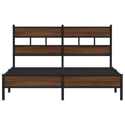 Bedframe zonder matras bewerkt hout bruin eikenkleur 140x200 cm