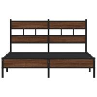 Bedframe zonder matras bewerkt hout bruin eikenkleur 140x200 cm - thumbnail