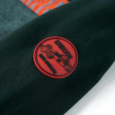 Kindertrui met capuchon winner-print 104 donkergroen Kindertrui met capuchon winner-print 104 donkergroen