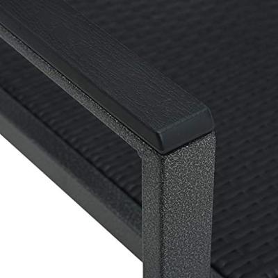 VidaXL Tuinstoel 2 st rattan-look kunststof zwart VidaXL Tuinstoel 2 st rattan-look kunststof zwart