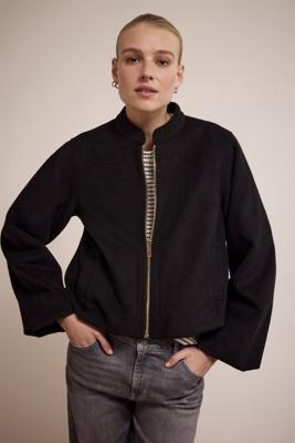 Tramontana Balloon-shaped Bomber Jacket Q12-17-801 Jackets 009000 Black