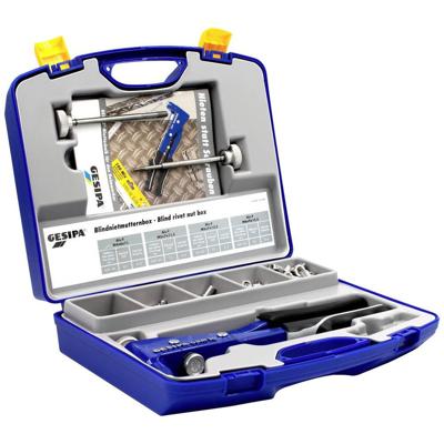 Gesipa Assortimentbox blindklinkmoeren | 156-delig | tang GBM10 en blindklinkmoer M4-M6 | in een kunststof koffer | 1 stuk - 1435455 - 1435455 Gesipa Assortimentbox blindklinkmoeren | 156-delig | tang GBM10 en blindklinkmoer M4-M6 | in een kunststof koffer | 1 stuk - 1435455 - 1435455