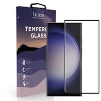 Lunso - Samsung Galaxy S23 Ultra - Gehard Beschermglas - Full Cover Screenprotector - Black Edge - thumbnail