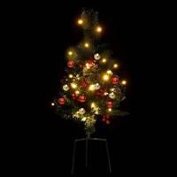 VidaXL Tuinkerstbomen 2 st met verlichting 76 cm pvc - thumbnail