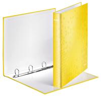 Ringband Leitz WOW A4 maxi 4-rings D-mechaniek 25mm geel - thumbnail