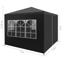 Partytent 3x3 m antracietkleurig - thumbnail