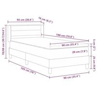 Boxspringbed met matras met matras Blauw 90 x 190 cm - thumbnail