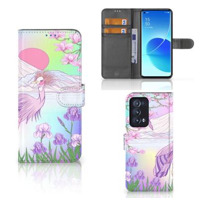 OPPO Reno 6 Pro Plus 5G | Telefoonhoesje | Met pasjeshouder | Bird OPPO Reno 6 Pro Plus 5G | Telefoonhoesje | Met pasjeshouder | Bird