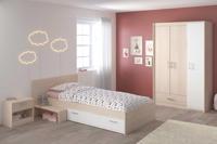 Kledingkast Charly 3-deurs - acaciakleur - 180x112x52 cm - thumbnail