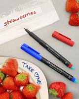 Permanente markeerstift Faber-Castell Multimark 1525 M Rood (10 Stuks) - thumbnail