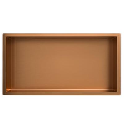 Inbouwnis Wiesbaden Novi 30x60x7cm Geborsteld Brons Koper Inbouwnis Wiesbaden Novi 30x60x7cm Geborsteld Brons Koper