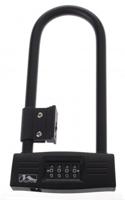 Messingschlager M-wave beugelslot met code en houder 124 mm. x 260 mm. zwart - thumbnail
