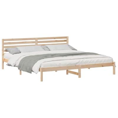 Bedframe met hoofdeinde Bruin 200 x 220 cm Massief grenenhout Bedframe met hoofdeinde Bruin 200 x 220 cm Massief grenenhout