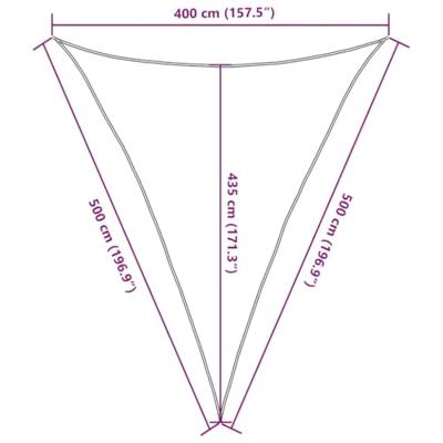 VidaXL Zonnezeil 160 g/m² driehoekig 4x5x5 m hdpe blauw