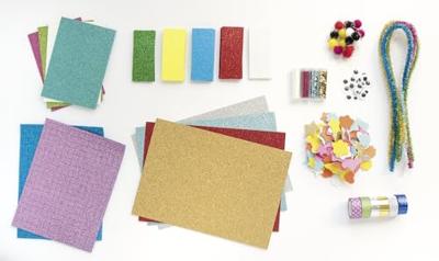 Creatieve doos GLITTER FOLIA, 900+ stuks meerkleurig