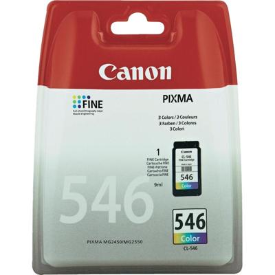 Originele inkt cartridge Canon 8289B001 CL-546 PIXMA MG2250/2450 Zwart Cyaan/Magenta/Geel Originele inkt cartridge Canon 8289B001 CL-546 PIXMA MG2250/2450 Zwart Cyaan/Magenta/Geel