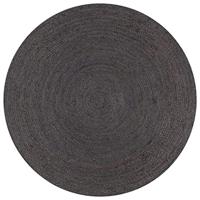 VidaXL Vloerkleed handgemaakt rond 90 cm jute donkergrijs - thumbnail