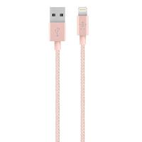 Belkin Metallic Lightning-/USB iPhone oplaadkabel (geschikt voor iPhone 11, 11 Pro, 11 Pro Max, XS, XS Max, XR, X, 8/8 Plus en andere apparaten (1,2 m)) roze - thumbnail