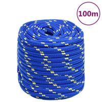 VidaXL Boottouw 18 mm 100 m polypropeen blauw - thumbnail